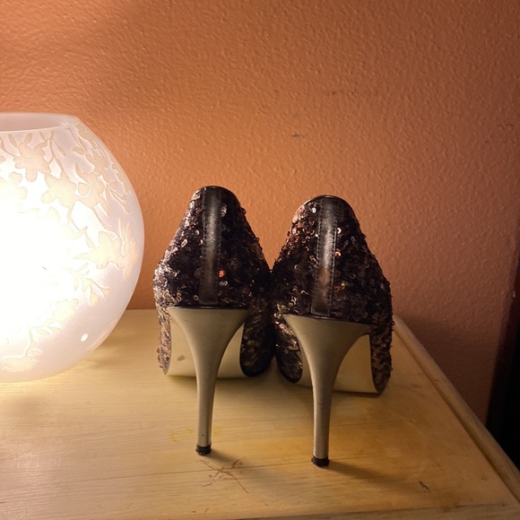 E Live From the Red Carpet silver sequins high heels - Picture 4 of 11